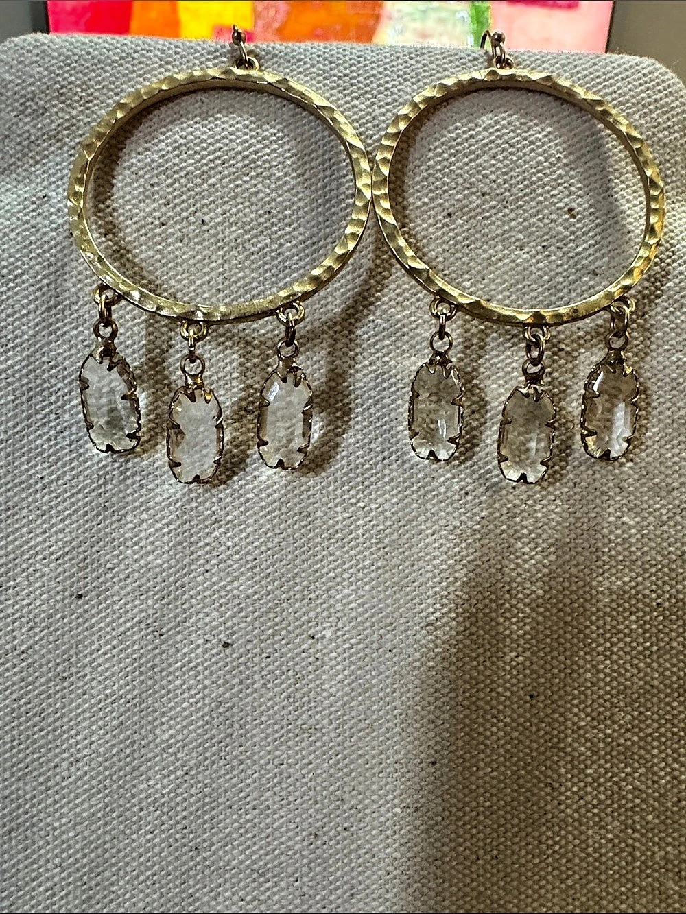 Torrid Gold Hoop Drop Earrings